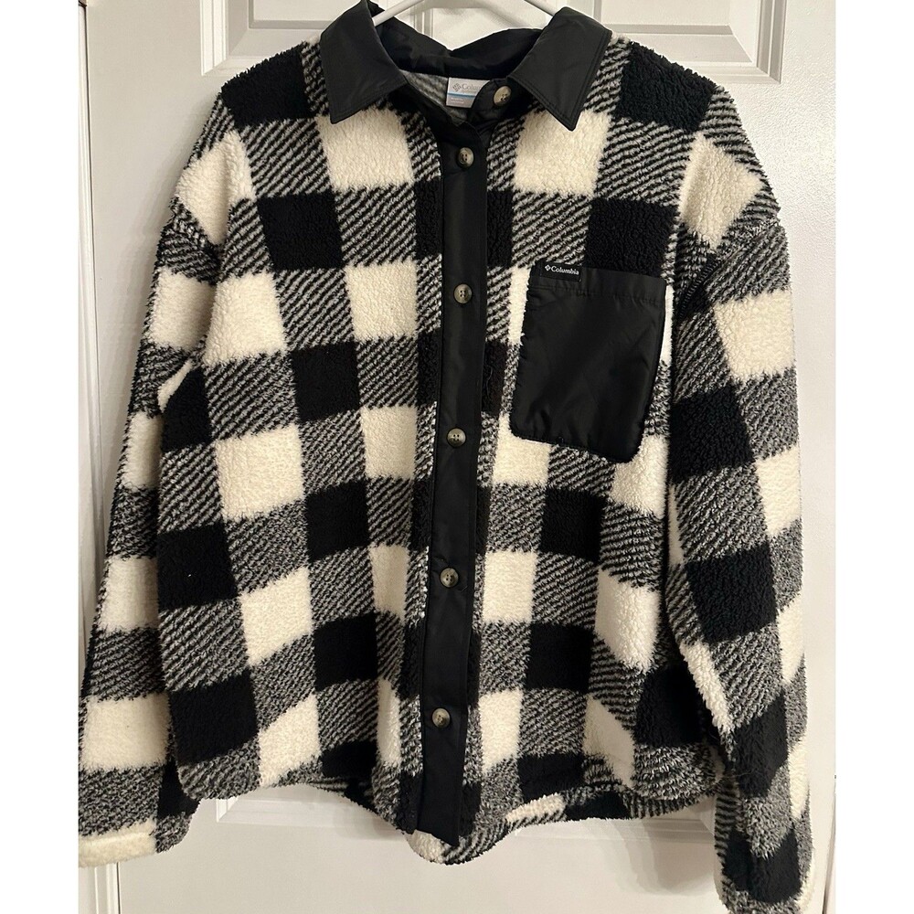 Womenās Columbia West Bend Sherpa Fleece Button Up Jacket Medium Never Worn